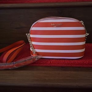 Kate Spade spencer stripe dome shaped handbag.